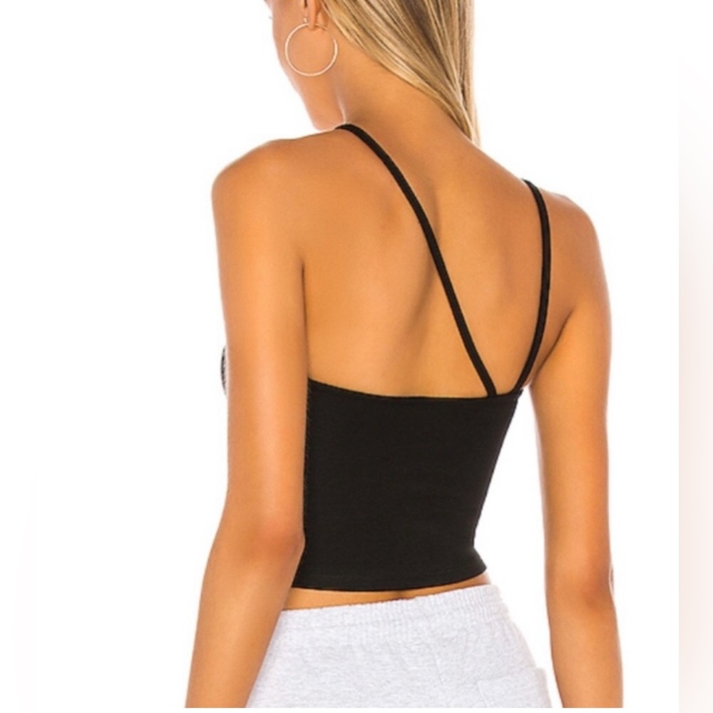 Lover and Friends Carter Top Black Strappy Crop Top - Picture 3 of 9